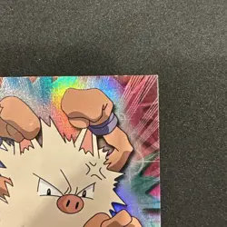 Topps Pokemon Card TV Series 1 Rainbow Foil BlueLogo 1st Edition #57 Primeape NM - Image 5