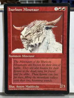 MTG Hurloon Minotaur Oversized 6x9 Promo Card 1995 Excellent Condition Magic - Image 1