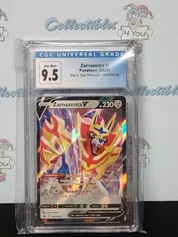 Pokemon 2020 Zamazenta V Black Star Promo Holo Cgc Graded 9.5 Trading Card - Image 1