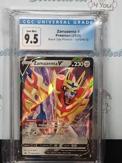 Pokemon 2020 Zamazenta V Black Star Promo Holo Cgc Graded 9.5 Trading Card - Image 3