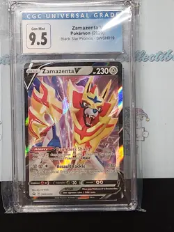 Pokemon 2020 Zamazenta V Black Star Promo Holo Cgc Graded 9.5 Trading Card - Image 4