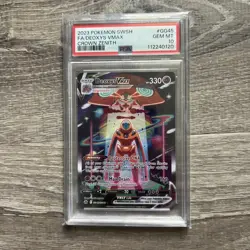2023 POKEMON SWORD & SHIELD CROWN ZENITH #GG45 FULL ART/DEOXYS VMAX PSA 10 - Image 1