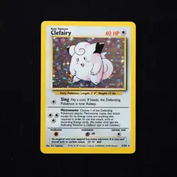 Clefairy 5/102 HP Base Set Unlimited Holo Rare Vintage Pokemon TCG 1999 - Image 1