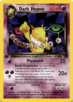 Pokemon Dark Hypno (26) Team Rocket 26/82 1st Edition Rare NM - Image 2