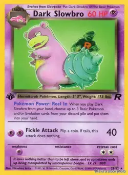 Pokemon Dark Slowbro (29) Team Rocket 29/82 1st Edition Rare NM - Image 1