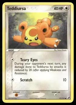 Teddiursa Unseen Forces 77/115 Light Play Common Pokemon TCG - Image 1