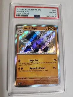 Annihilape #171 2024 Pokemon SV Paldean Fates Secret Rare PSA 8 - Image 1