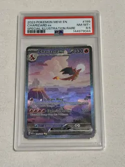 2023 POKEMON MEW EN 151 SPECIAL ILLUSTRATION RARE #199 CHARIZARD EX PSA 8.5 - Image 3