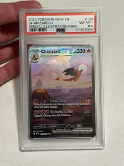 2023 POKEMON MEW EN 151 SPECIAL ILLUSTRATION RARE #199 CHARIZARD EX PSA 8.5 - Image 4