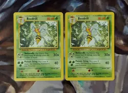 Beedrill, Base Set 17/102- Damaged - Image 2