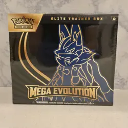 Pokemon TCG Mega Evolution Lucario ETB Elite Trainer Box Factory Sealed - Image 1