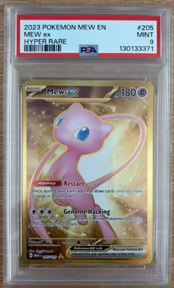 Pokemon Mew ex Hyper Rare Holo Scarlet & Violet 151 PSA 9 205/165 - Image 1