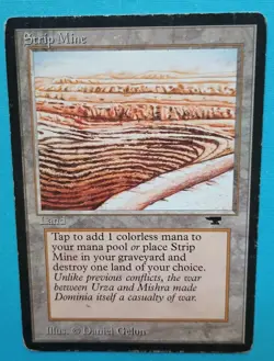 Magic the Gathering MTG Antiquities STRIP MINE (Even Horizon) MP RARE 1994! - Image 1