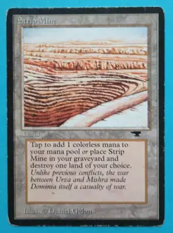 Magic the Gathering MTG Antiquities STRIP MINE (Even Horizon) MP RARE 1994! - Image 2