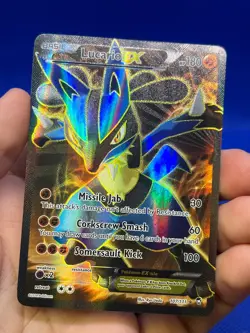 2014 Pokemon XY Furious Fists Lucario EX 107/111 Ultra Rare LP - Image 2