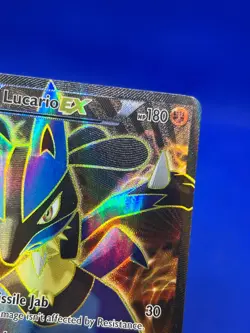 2014 Pokemon XY Furious Fists Lucario EX 107/111 Ultra Rare LP - Image 4