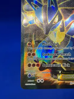 2014 Pokemon XY Furious Fists Lucario EX 107/111 Ultra Rare LP - Image 5