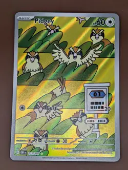 Pokemon Pidgey 207/197 SV03 Obsidian Flames Holo Illustration Rare 60 HP - Image 1