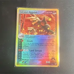Pokemon TCG Team Magma's Aggron EX Team Magma vs Team Aqua Reverse Holo Rare 7/… - Image 1