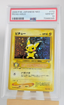 2000 POKEMON JAPANESE NEO PICHU #172 - HOLO PSA 10 OLD BACK - Image 3