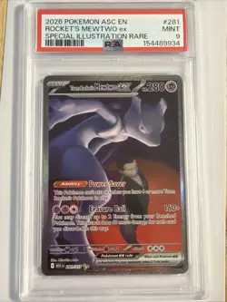 Team Rocket's Mewtwo ex PSA 9 2026 Pokemon Ascended Heroes Special Illustration - Image 1