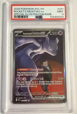 Team Rocket's Mewtwo ex PSA 9 2026 Pokemon Ascended Heroes Special Illustration - Image 4