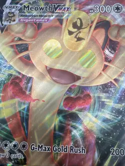 Pokemon MEOWTH VMAX Oversized Jumbo Black Star Promo #SWSH005 - Image 3