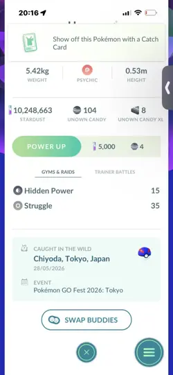 Pokemon Go Shiny Unown U - Image 2