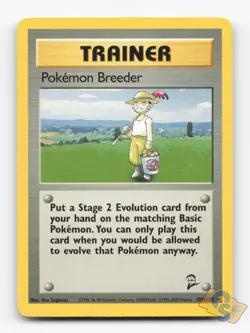 Pokemon TCG - Pokemon Breeder 105/130 Lightly Played Rare Base Set 2 - Image 1