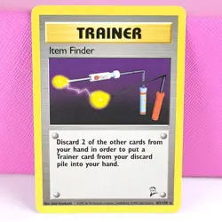 Item Finder 103/130 Rare Base Set 2 Pokemon Moderately Played - Image 1