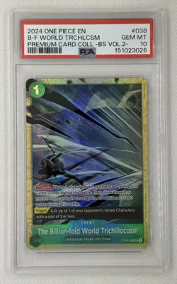 2024 ONE PIECE BEST SELECTION TRICHILIOCOSM 038 ZORO ALT ART EVENT PSA 10 - Image 1