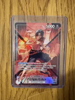 OP16-001 Portgas.D.Ace Leader Alt Art The Time To Battle One Piece TCG English - Image 1