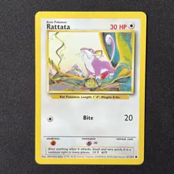 Rattata 61/102 Base Set 4th Print Pokemon Card - Image 2