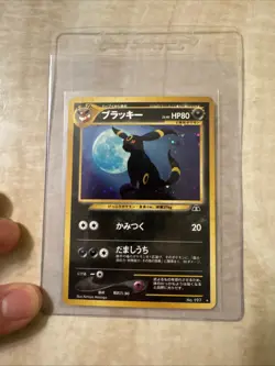 HOLO Rare Umbreon 197 Crossing the Ruins NEO Japanese Pokemon TCG Card - Image 1