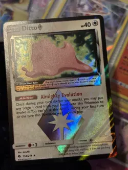 Pokemon TCG Ditto Prism Star Prism Rare Holo 154/214 HP 40 Basic Card Stock - Image 5