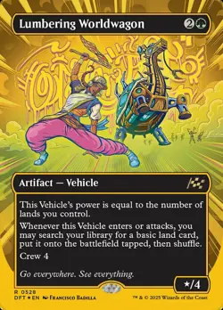 MTG Lumbering Worldwagon - First-Place Foil - Borderless NM-Mint Aetherdrift - Image 1