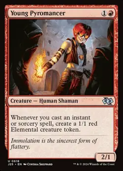 x1 Young Pyromancer NM, MTG Foundations - Jumpstart - Image 1