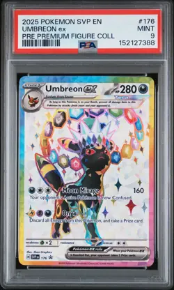 2025 POKEMON SVP EN-SV BLACK STAR PROMO #176 UMBREON EX PSA 9 - Image 1