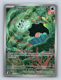 Clamperl 195/182 Illustration Rare Destined Rivals Pokemon NM - Image 1
