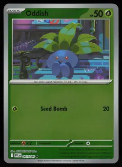 ODDISH 001/094 COMMON PHANTASMAL FLAMES POKEMON REVERSE HOLO NM/M - Image 1