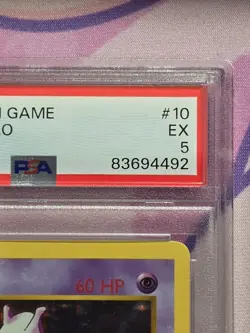 1999 Pokemon Base Set Mewtwo 1st Edition Shadowless 10/102 PSA 5 EX - Image 4