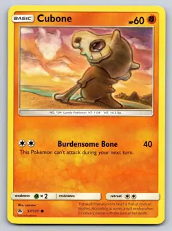Cubone 57/131 Common Forbidden Light Pokemon Near Mint - Image 1