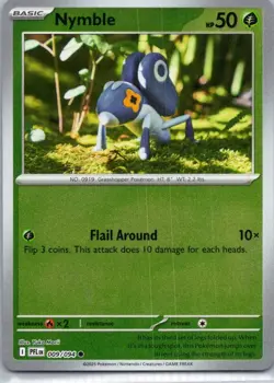 Pokemon TCG Nymble 009/94 Phantasmal Flames Rev Holo NM - Image 1