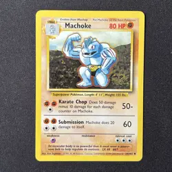 Machoke 34/102 Base Set 4th Print Pokemon Card - Image 2