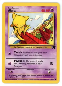 Abra 49/82 Team Rocket Pokemon Card Pokemon Card - Image 1