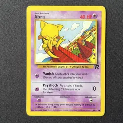 Abra 49/82 Team Rocket Pokemon Card Pokemon Card - Image 2