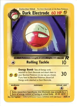 Dark Electrode 34/82 Team Rocket Pokemon Card Pokemon Card - Image 1