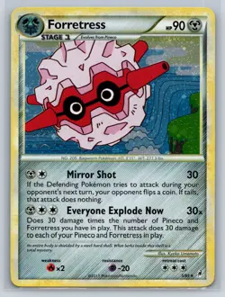 2011 Pokemon Undaunted Forretress (3) #3/90 Holo - Image 1
