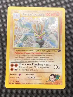 Giovanni's Machamp 6/132 Gym Challenge Holo Pokemon - Image 1