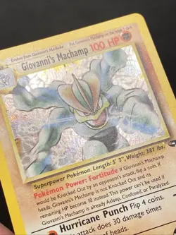 Giovanni's Machamp 6/132 Gym Challenge Holo Pokemon - Image 2